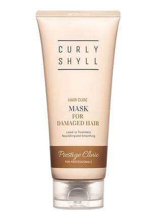 Мініатюра термозахисної маски для волосся curlyshyll hair cure mask 30ml