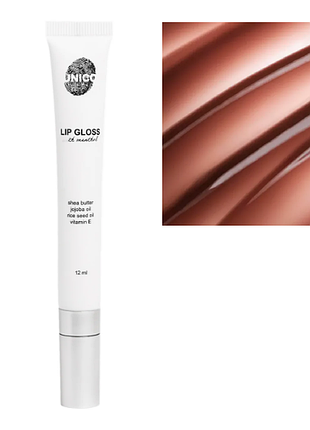Блиск для губ з ментолом unico brownie lip gloss 10 мл коричневий