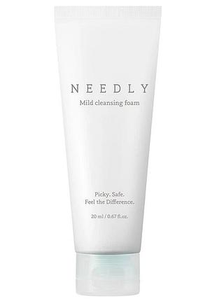 Очищающая пена needly mild cleansing foam для жирной кожи 20 мл