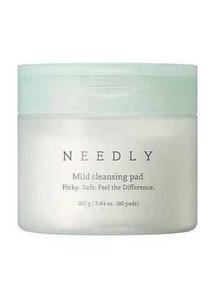 Очищающие пади для лица needly mild cleansing pad 60 шт