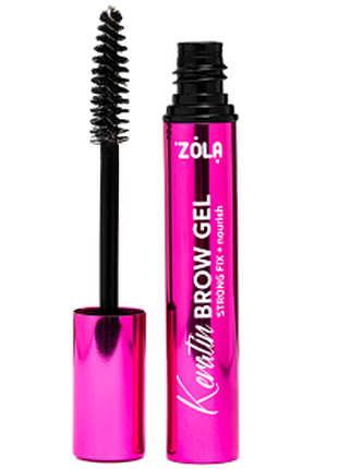 Гель для брів zola keratin brow gel strong fix+nourish 5 мл