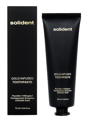 Зубная паста solident gold-infused toothpaste с коллоидным золотом, 75 мл
