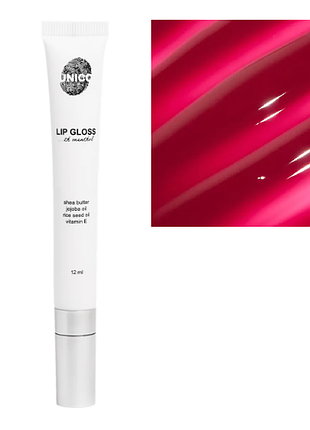 Блиск для губ з ментолом unico jam lip gloss 10 мл бордовий