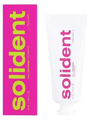 Зубна паста відбілювальна solident daily whitening peach mint 25 мл