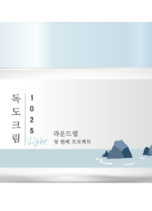Легкий зволожувальний крем з морською водою round lab 1025 dokdo light cream 80 мл