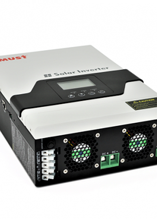 Інвертор напруги гібридний must pv-1512 vpn (1500w) 12 v 10/20 a 160-275v mppt (15a 145vdc) чиста синусоїда