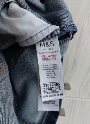 Брендовий джинсовий сарафан m&s для дівчинки 2-3р 3