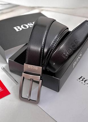 Уценка!!! двухстронный ремень из натуральной кожи hugo boss
