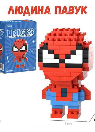 Конструктор человек паук, конструктор bricks spider-man, мини конструктор брикс