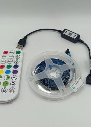 Гнучка rgb led стрічка 3м usb styleheaven, світлодіодна лампа з пультом або контролером для підсвічування телевізора, монітора