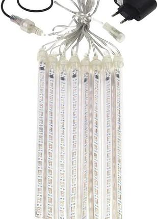 Витодиодная гирлянда fengyan «бабной дождь» 8 трубок, 17/29 led, синяя, белая или rgb, уличная водонепроницаемая гирлянда 100-240