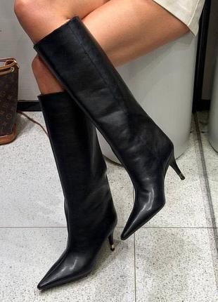 Чоботи kitten heels zara 37, 39