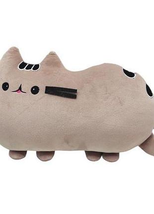 Мягкая игрушка "подушка кот пушин", 35 см, серый
