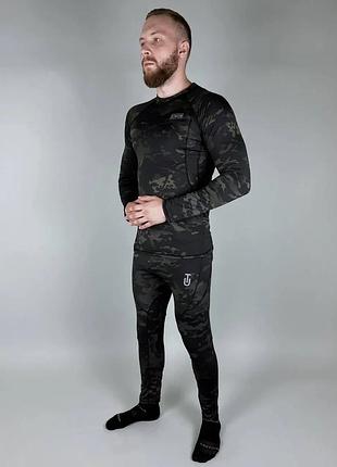 Термобілизна ultimatum camo чорна мультикам (s, m, l, xl, xxl, xxxl)