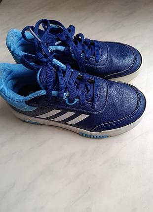 Детские кроссовки adidas tensaur sport 2.0 k кеды на мальчика девочку 31.5 р 19.5 см синие кожаные мокасины