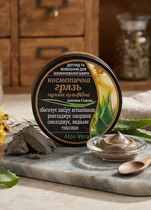 Грязь косметическая иловая сульфидная с алоэ вера для комбинированной кожи 150 г