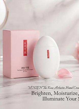 Крем для рук отбеливающий и увлажняющий с розой и арбутином venzen the rose arbutin hand cream 60 g