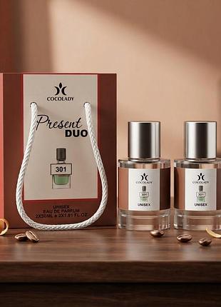 Унісекс подарунковий набір парфумів cocolady present duo 301 orto parisi megamare 2x30 ml