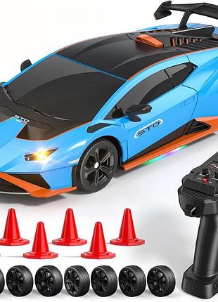 Ayiquty - радиоуправляемая дрифт машинка lamborghini revuelto 1:24, полноприводная, до 25 км/ч, 2 аккумулятора, led-подсветка