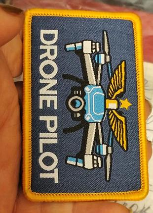 Військовий шеврон емблема патч нашивка аплікація пілот дрона drone pilot