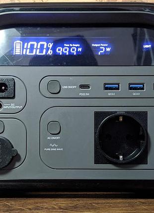Зарядная станция ctolity apower400 ap400 600 вт 345,6 вт·ч lifepo4 с ибп ups, беспроводной зарядкой, новая, гарантия 12 мес.