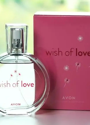 Туалетная avon вода wish of love 50 мл