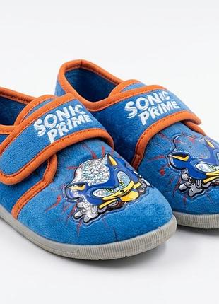 Домашние тапочки на липучке для мальчика disney соник / sonic ts11099 30 синий