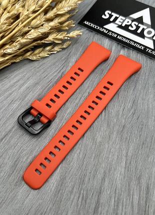 Ремінець силіконовий для huawei band 6/honor band 6 класичний 9. полуничний