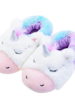 Домашние тапочки с антискользящей подошвой для девочки pepperts unicorn bdo105456 33-34 фиолетовый