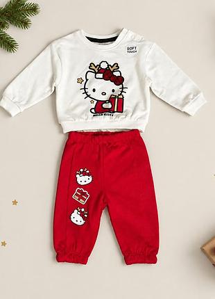 Детский новогодний костюм pepco 68, 86 см (хлопок с начесом) hello kitty 86