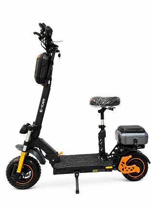 Электросамокат kugoo kirin m5 pro 2000w 52v 24ah с сиденьем, кофром и шлемом (гидравлические тормоза)