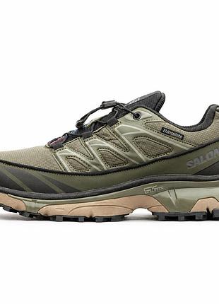 Мужские зимние термокроссовки salomon xa pro street thinsulate gore-tex хаки утепленные с мембраной 44-28см (b)