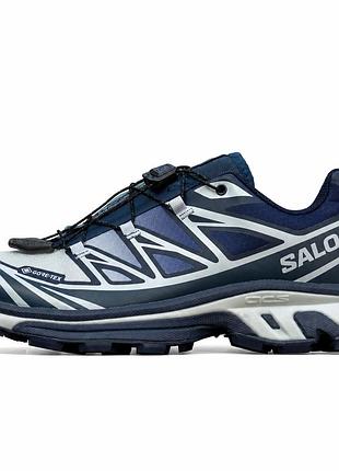 Чоловічі термокросівки salomon xt-6 gore-tex сині (b)