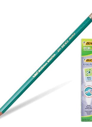Олівець графітний "bic" з гумкою 655 "еволюшн", шт