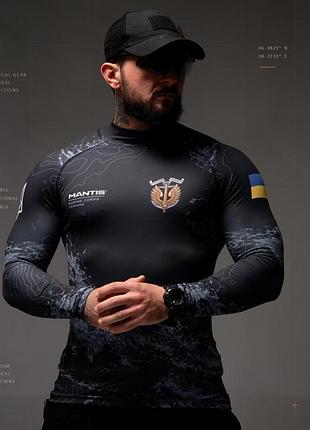 Тактичний чоловічий рашгард mantis marine corps ls (з довгим рукавом), спортивний терморашгард