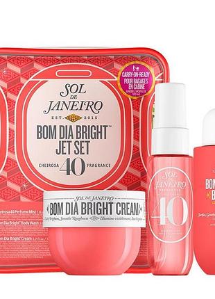 Дорожній набір для тіла sol de janeiro 40 bom dia bright jet set