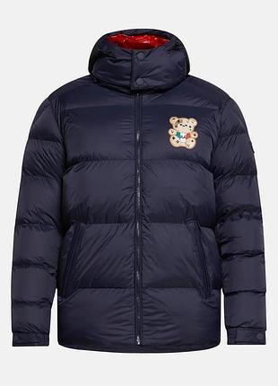 19v69 italia jeffrey teddy — чоловічий зимовий пуховик, утеплений l, синій