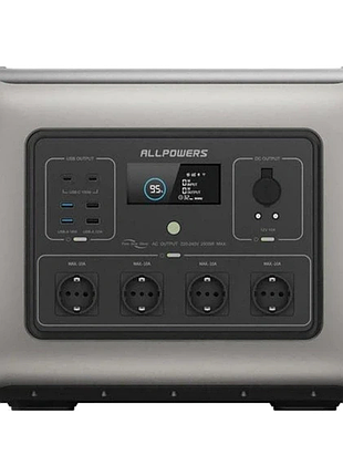 Портативна зарядна станція allpowers r2500 2016 вт·г lifepo4 2500 вт