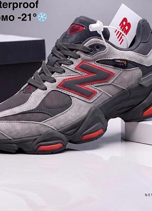 Кросівки чоловічі new balance 9060 сірі з червоним, розмір 41 (26 см)