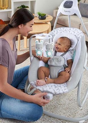 Детская качелька шезлонг 2 в 1 simplecomfort ingenuity 11791