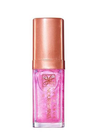 Масло для губ «питание и цвет» avon true - сверкающий лепесток (shimmering petal ) 7ml с шиммером