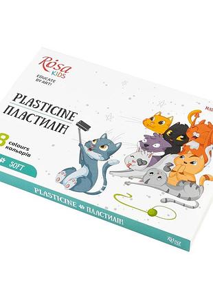 Пластилин 18 кол. 288г "rosa kids" /302103/ cats, со стеком (1/5)