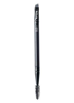 Двусторонняя кисть для бровей avon – кисть и щёточка, 16 см