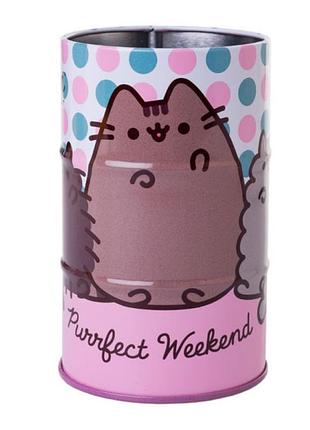 Стакан-подставка для ручек "yes"/708099/ «pusheen» бочка, металл (1/50/100)