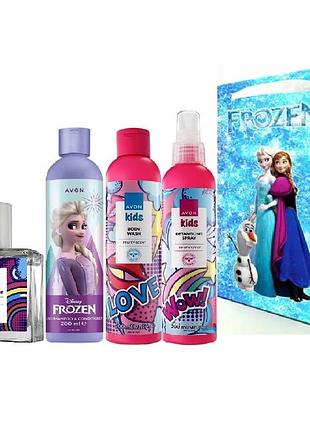 Дитячий парфумерно-косметичний набір для юної принцеси avon disney frozen kids floral fruity з 4 х одиниць