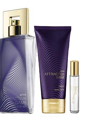 Парфюмерный набор для женщин avon attraction game 3 в 1