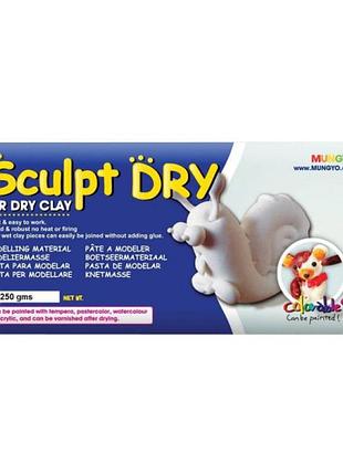Маса для моделювання "mungyo" /524/ біла, самозастигаюча, 250 г., ''sculpt dry'' (1/20)