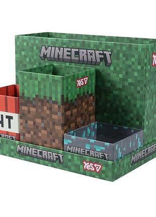 Органайзер настольный "yes"/708603/ "minecraft", картон, зеленый (1/12)