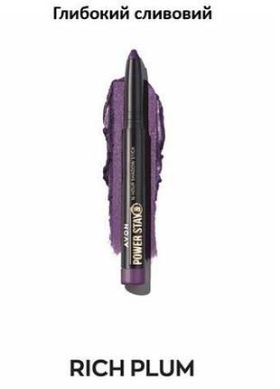 Подводка тени-карандаш для глаз avon "суперстойкость" power stay с точилкой
