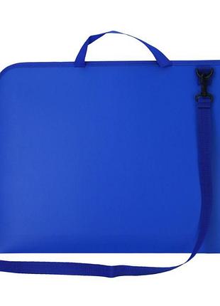 Портфель пластиковий а2 "maxi" /mx30041/ на блискавці, синій (1/20)